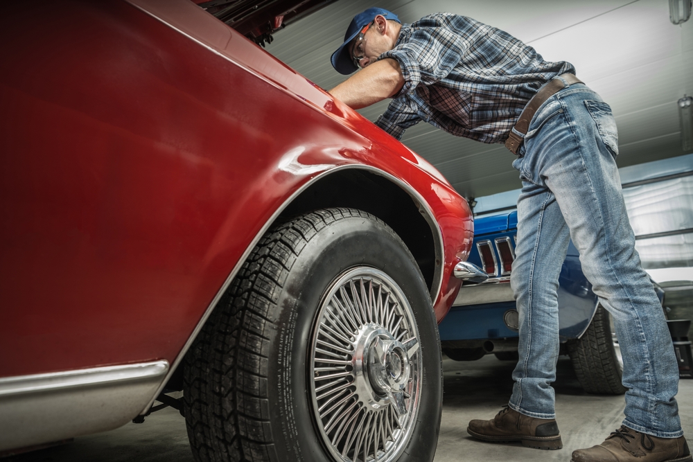 restoring vintage car